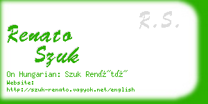 renato szuk business card